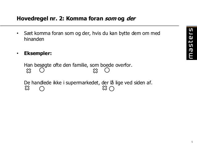 komma efter og komma efter og